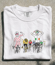 Le Tour de France Isaac Del Toro Tadej Podecar UAE Bike Cycling T-shirt Vtg Tee picture