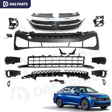 Front Bumper Assembly Grille For 2022-2024 Volkswagen Jetta W/LED Fog Lights Kit picture