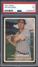 1957 Topps 1 Ted Williams HOF.   PSA 3 VG & well-centered.  (TX5599). picture