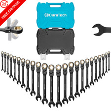 DURATECH 24-Piece Flex Head Anti-Slip Ratcheting Wrench Set, 24pc, picture