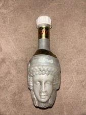 Vintage Greek Athina & Zeys (Athena Zeus) Figural Favori Ouzo Empty Glass Bottle picture