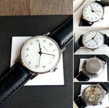 Vintage Raketa Soviet Watch Serviced Classic White Dial Mechanical USSR Mens picture
