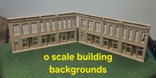 O - S Scale Gauge Building Town BUILDING Backdrop   Made In USA picture