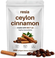 RESIA Ceylon Cinnamon Softgels with MCT Oil Herbal Cinnamon Extract for Dail... picture