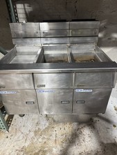 Pitco Fryer SSH55R 2 Well Gas Fryer With Dump Station And Filtration System picture