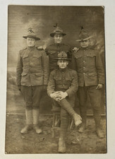 WWI soldiers real photo postcard with names Unposted RPPC (16C) picture