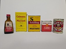 Vintage Schilling/Colman/ Crown Colony/ McCormick Spice Tins Lot - Set of 5 picture