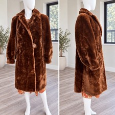 VTG 1940s 50s Wise Smith’s Hartford Mouton Beaver Lamb Fur Coat Mahogany picture
