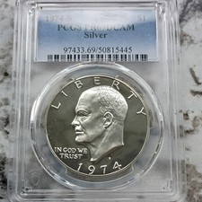 1974-S $1 Eisenhower Dollar PCGS PR69DCAM Silver Proof DCAM San Francisco picture