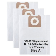 VacBagsUSA High Efficiency VF3502 Filter Dust Bags for RIDGID 12-16 Gallon Size picture