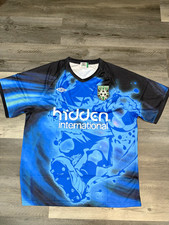 Umbro Hidden International Soccer Jersey Shirt Blue/Black Size L picture