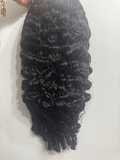 Burmese Curly Half Wigs Human Hair with Spiral Ends 18inch | Flip Over Wear Go,D picture