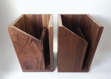 Wooden MAGNETIC Knife & Utensil Holder PAIR picture
