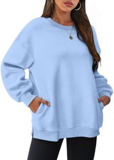 WIHOLL Oversized Sweatshirt for Women Crewneck Fleece Pullover Fall Outfits picture