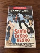 Santo En Oro Negro Clamshell VHS Tape Lucha Libre Action IN SPANISH NO ENGLISH picture