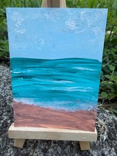 ACEO/ATC Original Acrylic Ocean Beach Painting 
