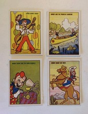 VTG 1951 Lot of 4 Howdy Doody Magic Trading Card Burry's Cookies 5, 11, 23, 34 picture