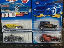 HOT WHEELS  HOT RODS ASSORTED LOT OF 4 CARS  MINT CARDS picture