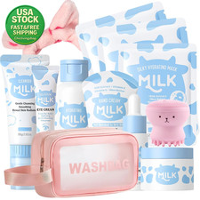 12PCS Kids Skincare Set Milk Moisturizing Facial Routine Kit for Teen Girls picture