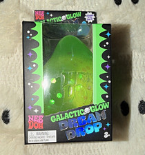 Nee Doh Galactic Glow Dream Drop Squeeze Toy Green Glows in the Dark 3+ picture