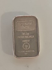 Amark Vintage 1oz .999 Fine Silver Bullion U.S.V. I. 1981 Assay picture