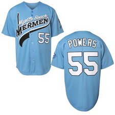 Blue Men's Baseball Jerseys 55 Kenny Powers Eastbound & Down Charros Myrtle picture
