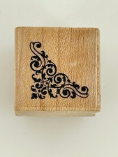 INKADINKADO Wood Mounted Rubber Stamp Flourish Corner Card Making picture