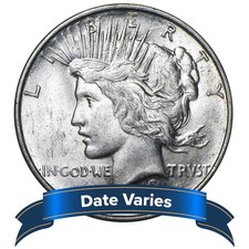 1922 - 1935 $1 Peace Silver Dollar About Uncirculated AU picture