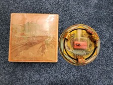 Vintage Earlyl Marx Honeymoon Express Wind-Up Tin Train Toy w/ Tunnels and Box picture