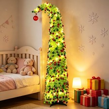 5ft LED THE Whimsical Christmas Tree with 50 LED Lights Tinsel Green New picture