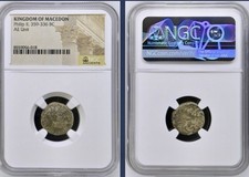 359BC-336BC Greek Ancient Kingdom of Macedon NGC Genuine Coin Philip II Apollo picture