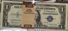 5-EA 1935H $1 Silver Certificates E-J Block Fr 1618 Uncirculated WITH MOTTO👀WOW picture