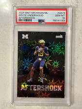 BRYCE UNDERWOOD 2025 ONIT Michigan PSA 10 Aftershock short print very rare picture