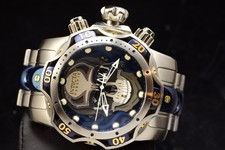 Invicta Men's Reserve Venom Gen III Skull Chronograph Swiss 52mm Two Tone Watch picture