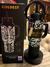 Coldest BNIB 36 oz “Glowie Spiral” w/Coldest Boot, Paracord & Mini picture