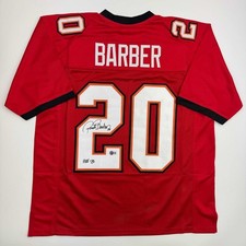 Autographed/Signed Ronde Barber HOF 23 Tampa Bay Red Jersey Beckett BAS COA picture