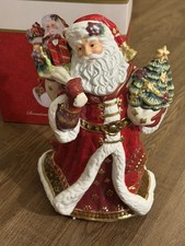 Fitz and Floyd Renaissance Holiday Santa Figurine Musical O Holy Night 9.5