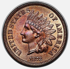 1872 Indian Head Cent Penny *Key Date*, Solid Gem BU++ RB picture