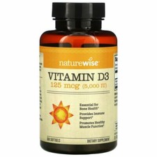 Naturewise Vitamin D3 5000 IU Softgels - 360 Count picture