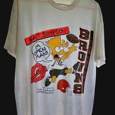 Remake Bart Simpson Cleveland Browns NFL Football Team T shirt HN6791 picture