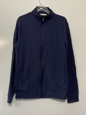 Mens ICEBREAKER Blue Central Classic Merino Blend Full Zip Jacket Sz M picture