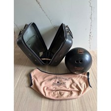 Vintage Brunswick Mr Rhino Bowling Ball w/ Hard Shell Case Accessories Retro Bag picture