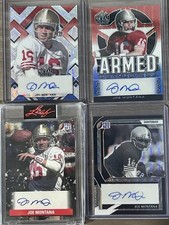 💥JOE MONTANA AUTO 4-LOT💥2022-23 LEAF PRO SET METAL AUTOS LIMITED EDITION🔥🔥 picture