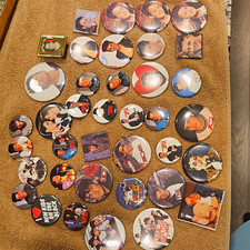 New Kids on the Block Pinback Button Lot Various Designs Music Memorabilia 37 Pc picture