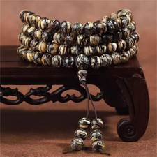 8mm*108 Genuine Nha Trang Agarwood Bracelet Mala Meditation Agarwood Prayer Bead picture