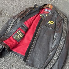 VANSON LEATHERS Vintage Ltd Edition Derringer  Leather Motorcycle Jacket -44 picture