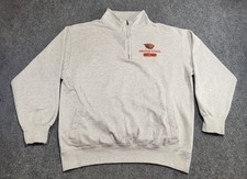 Oregon State Beavers Men's Heather Gray Quarter-Zip Pullover Sweatshirt Size XL picture