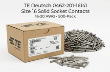 TE Deutsch 0462-201-16141 Size 16 Solid Socket Contacts 16-20 AWG 500-Pack picture
