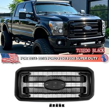 For 2011-2016 Ford F250 F350 Super Duty Platinum Tuxedo Black Front Upper Grille picture