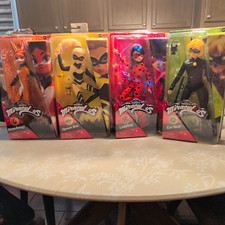 Lot of 4 Zag Heroez Miraculous Ladybug ,Rena Rouge,Cat Noir Queen Bee Playmates picture